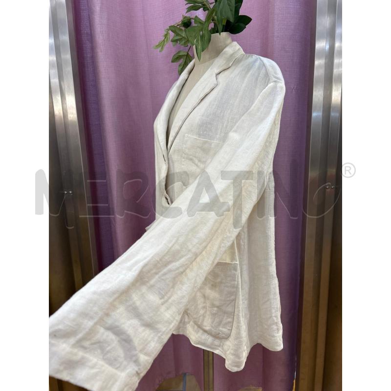GIACCA DONNA AVORIO KILTIE LINO | Mercatino dell'Usato Ravenna 2