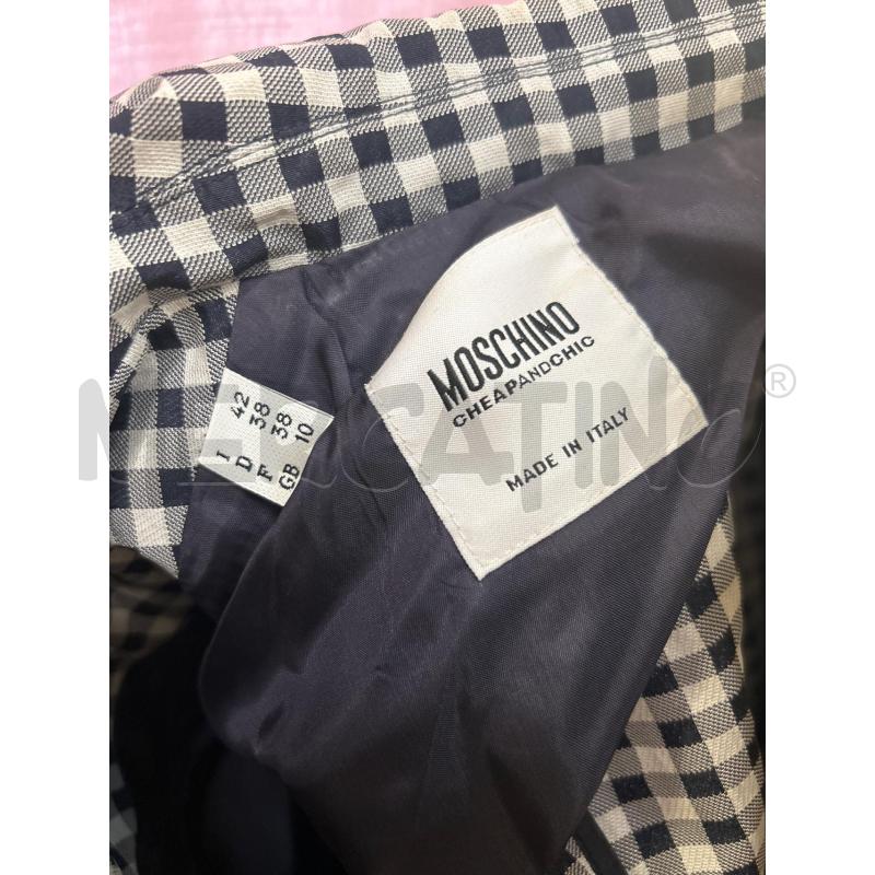 GIACCA DONNA BLU MOSCHINO CHEAPANDCHIC QUADRETTI | Mercatino dell'Usato Ravenna 4