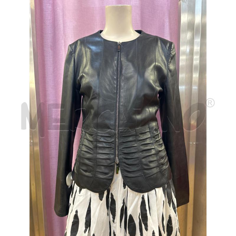 GIACCA PELLE DONNA NERA EMPORIO ARMANI | Mercatino dell'Usato Ravenna 1