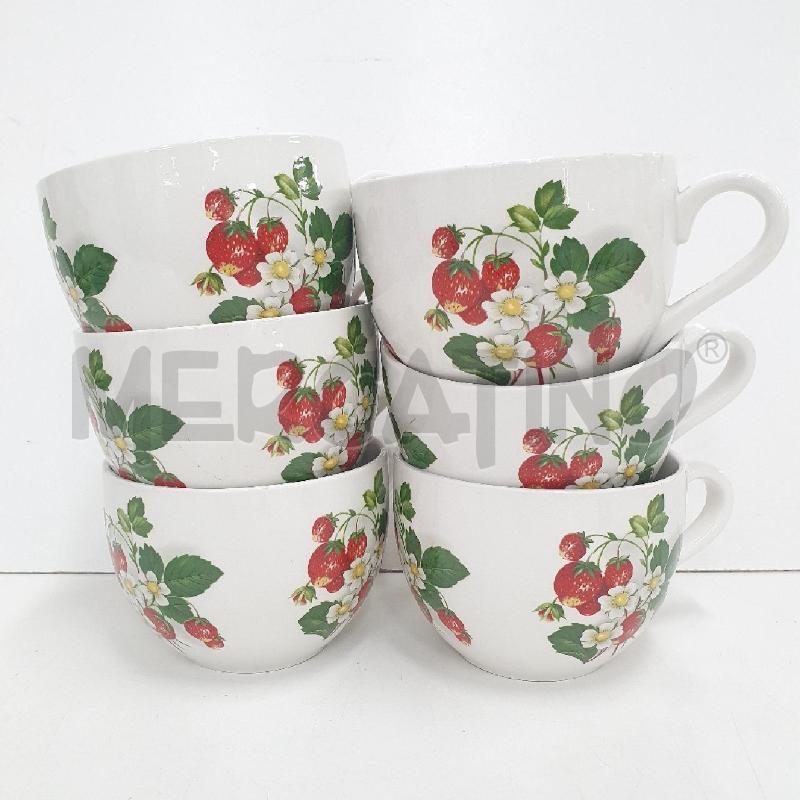 6 TAZZE COLAZIONE PORTMEIRION POTTERY ENGLAND RETRO STYLE | Mercatino dell'Usato Cervia 2