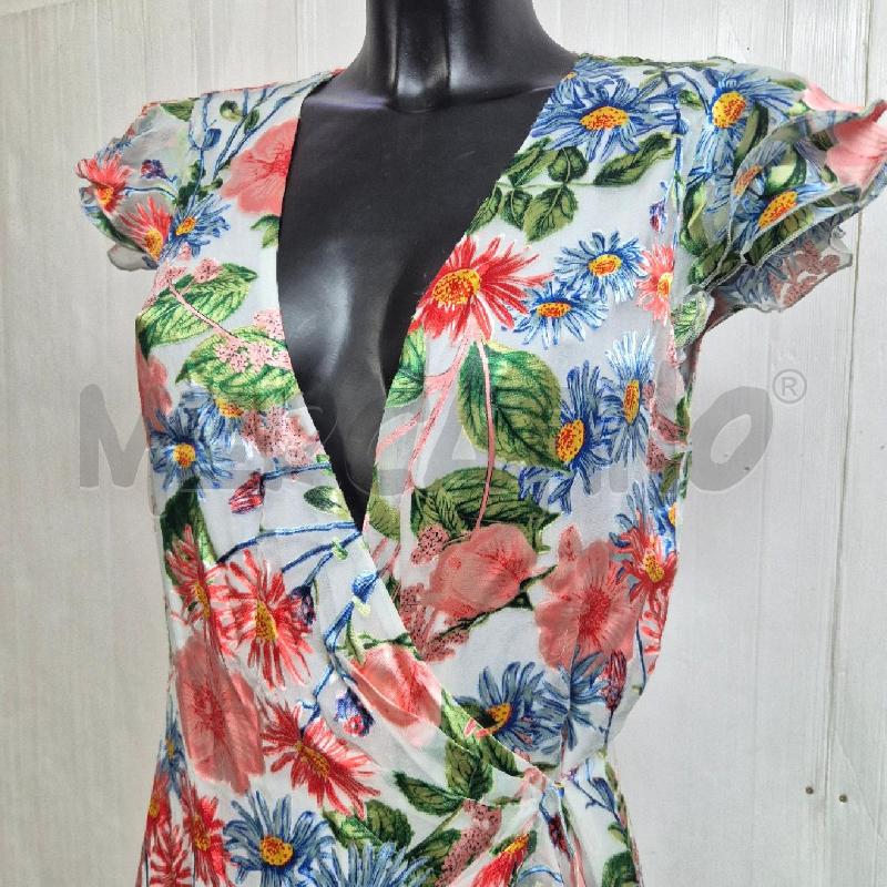 ABITO DONNA ALICE+OLIVIA BIANCO FIORI ROSSI BLU ROSA | Mercatino dell'Usato Cervia 2