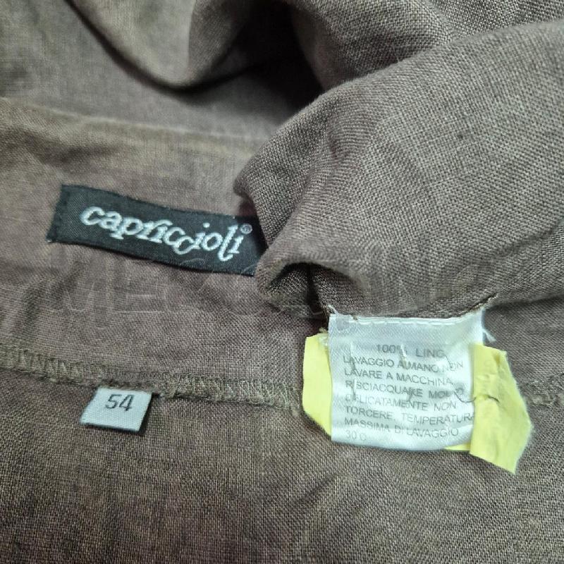 ABITO DONNA CAPRICCIOLI MARRONE STRASS BRONZO 100%LINO | Mercatino dell'Usato Cervia 5