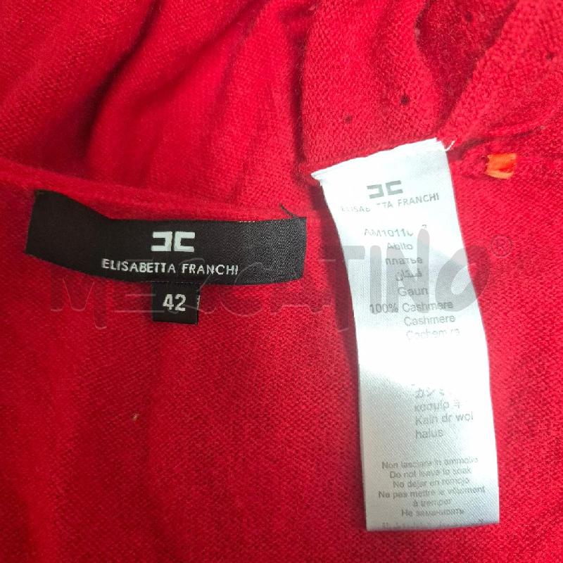 ABITO DONNA ELISABETTA FRANCHI ROSSO 100% CASHMERE | Mercatino dell'Usato Cervia 5