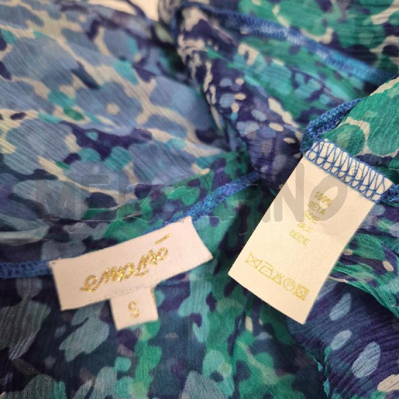 ABITO DONNA EMAMÒ SETA FLOREALE AZZURRA BLU VERDE+ PAILLETTES | Mercatino dell'Usato Cervia 5
