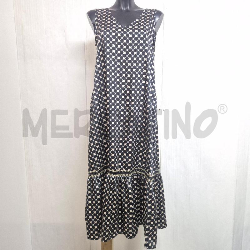 ABITO DONNA EMME NERO BEIGE FIORI | Mercatino dell'Usato Cervia 1
