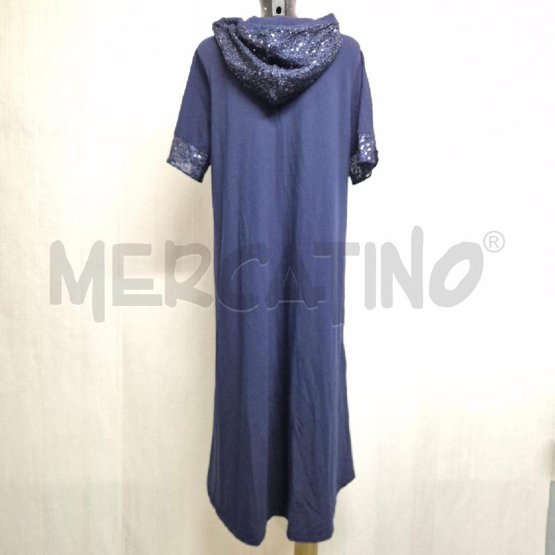 ABITO DONNA FIORELLA RUBINO BLU CAPPUCCIO E MANICHE PAILLETTES | Mercatino dell'Usato Cervia 4