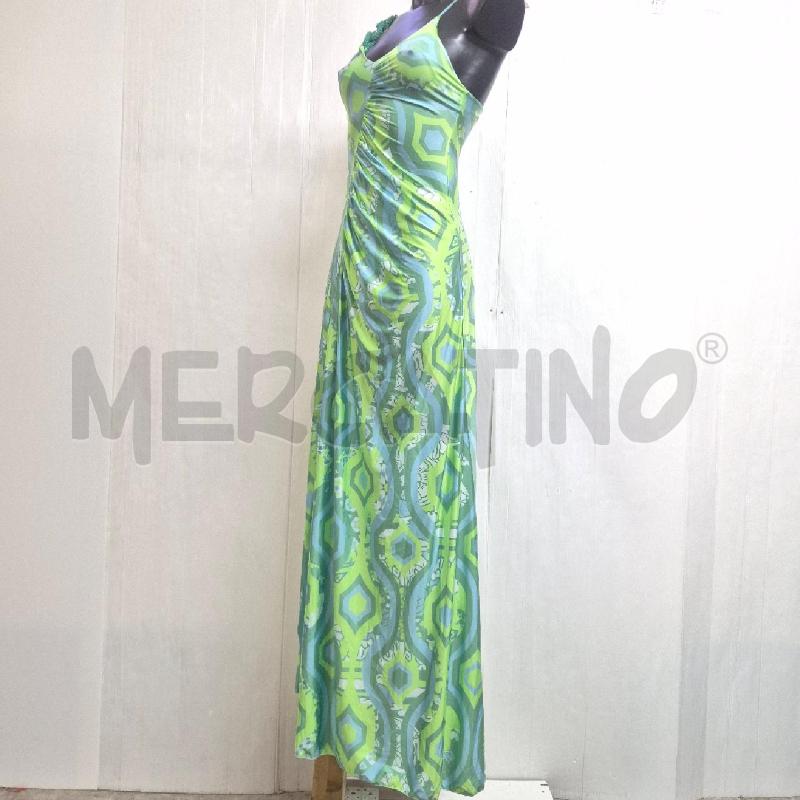 ABITO DONNA FXXK VERDE AZZURRO LUNGO PERLINE | Mercatino dell'Usato Cervia 3