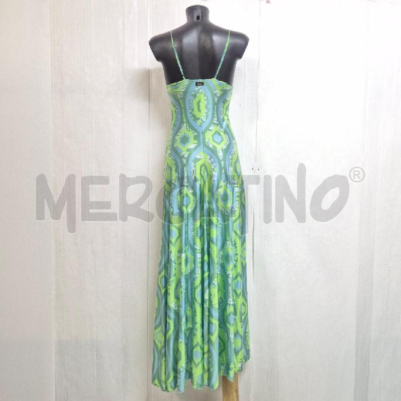 ABITO DONNA FXXK VERDE AZZURRO LUNGO PERLINE | Mercatino dell'Usato Cervia 4