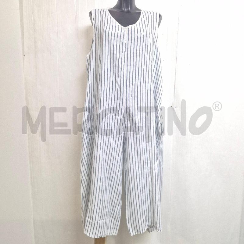 ABITO DONNA GERMANO ZAMA BIANCO RIGHE BLU | Mercatino dell'Usato Cervia 1