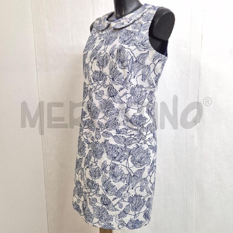 ABITO DONNA KEW 159 BIANCO FIORI E UCCELLINI BLU | Mercatino dell'Usato Cervia 3