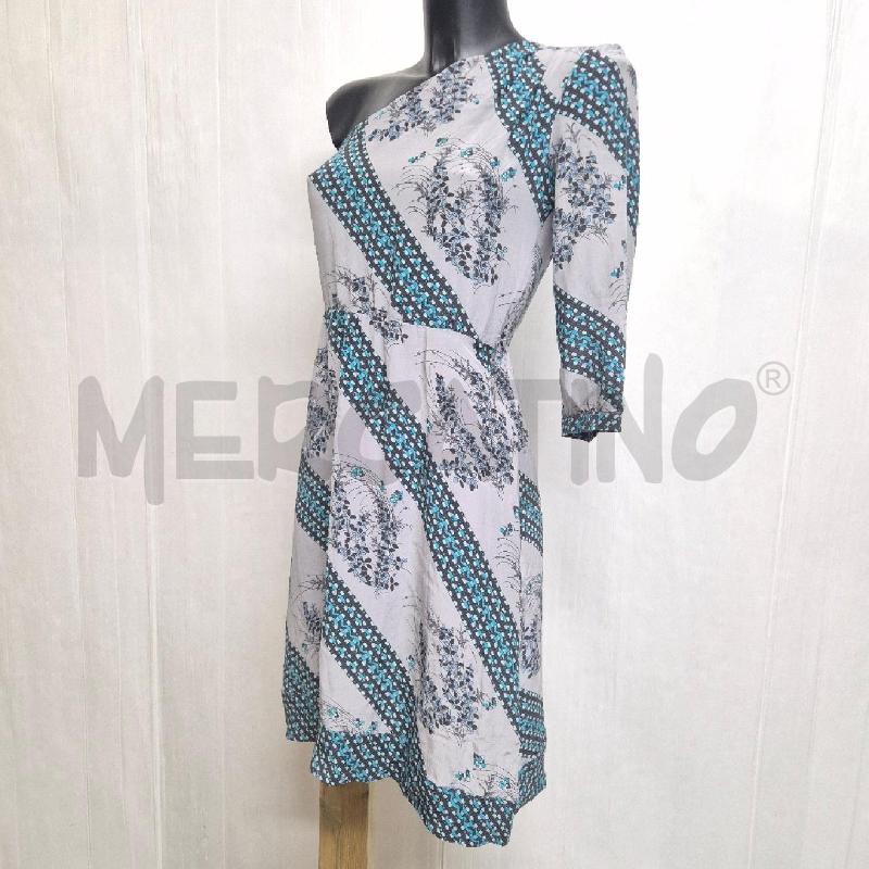 ABITO DONNA LUIJO GRIGIO FOGLIE SETA | Mercatino dell'Usato Cervia 4