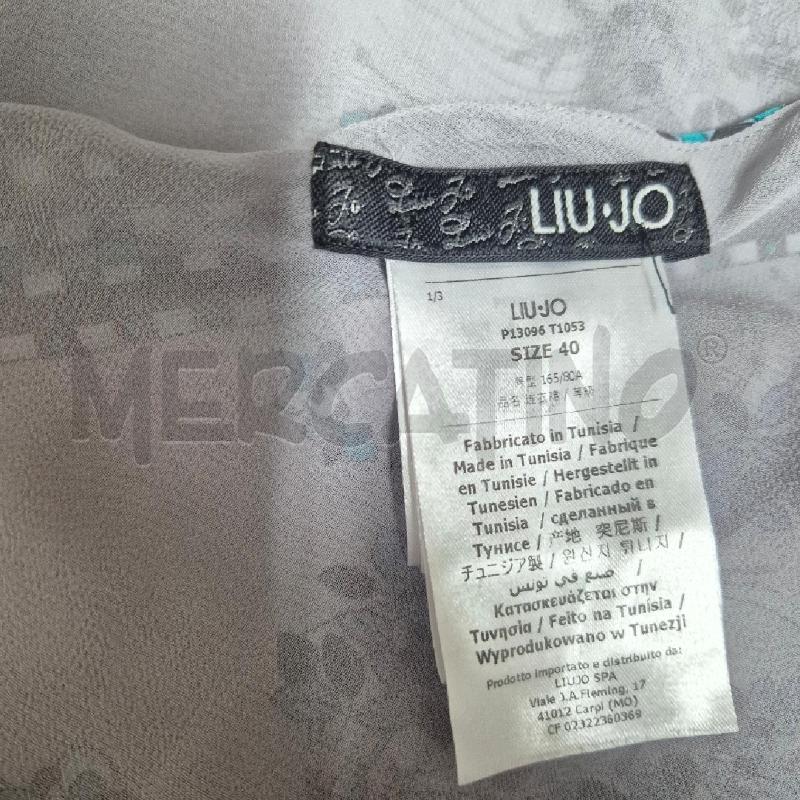 ABITO DONNA LUIJO GRIGIO FOGLIE SETA | Mercatino dell'Usato Cervia 5