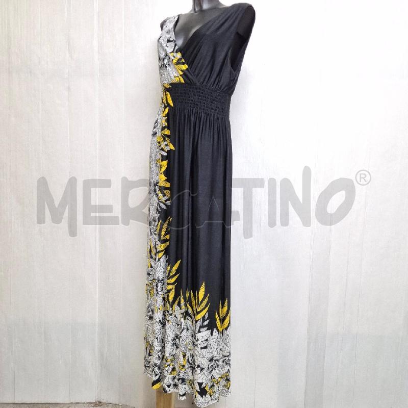 ABITO DONNA LUISA LANDRI NERO FIORI GIALLI BIANCHI | Mercatino dell'Usato Cervia 3