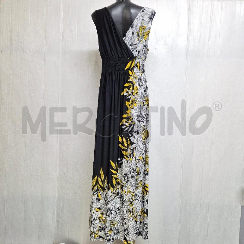 ABITO DONNA LUISA LANDRI NERO FIORI GIALLI BIANCHI | Mercatino dell'Usato Cervia 4