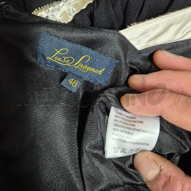 ABITO DONNA LUISA SPAGNOLI NERO PROFILO CON APPLICAZIONI | Mercatino dell'Usato Cervia 5