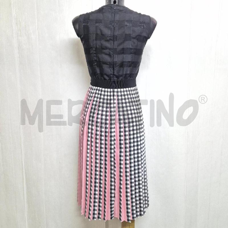 ABITO DONNA MARCO BOLOGNA NERO QUADRETTI PLISSET ROSA | Mercatino dell'Usato Cervia 4