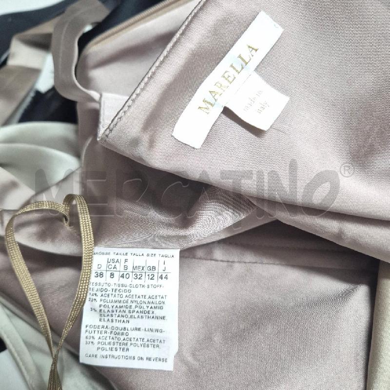 ABITO DONNA MARELLA TORTORA CINTURA NERA FIOCCO | Mercatino dell'Usato Cervia 5