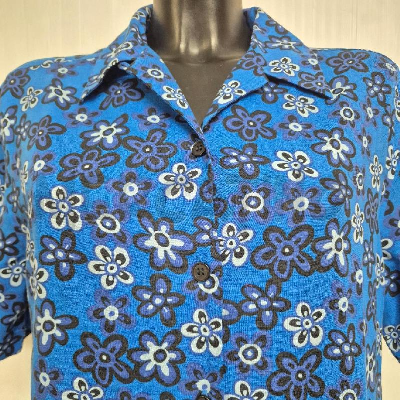 ABITO DONNA MARNI UNIQLO9 BLU AZZURRO PLISSET CON FIORI | Mercatino dell'Usato Cervia 2