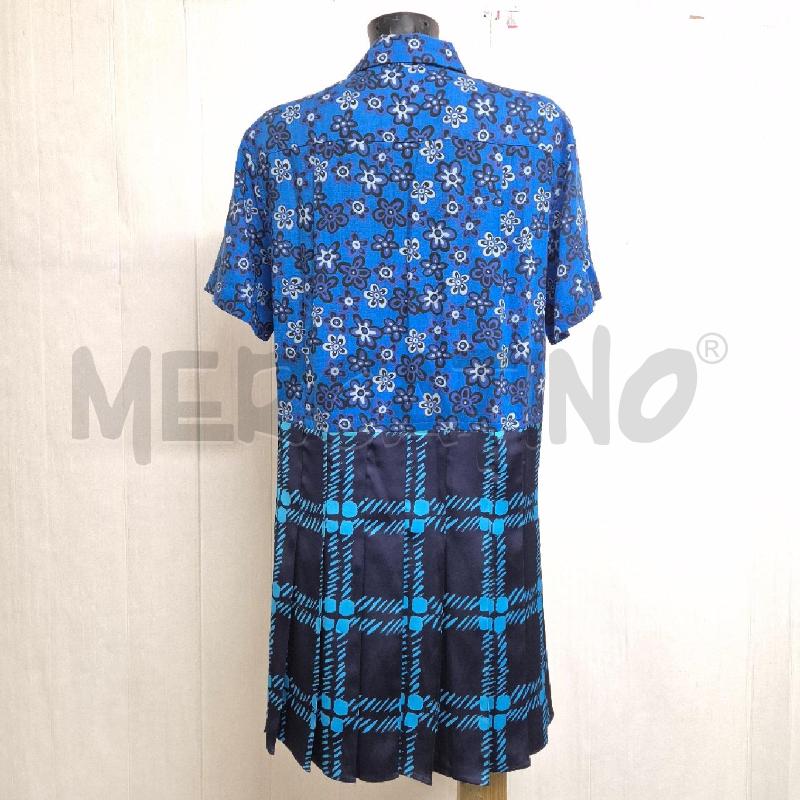 ABITO DONNA MARNI UNIQLO9 BLU AZZURRO PLISSET CON FIORI | Mercatino dell'Usato Cervia 3