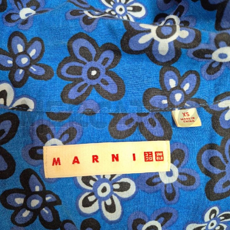 ABITO DONNA MARNI UNIQLO9 BLU AZZURRO PLISSET CON FIORI | Mercatino dell'Usato Cervia 5