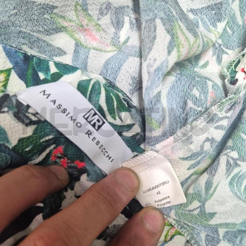 ABITO DONNA MASSIMO REBECCHI BIANCO FOGLIE  | Mercatino dell'Usato Cervia 5