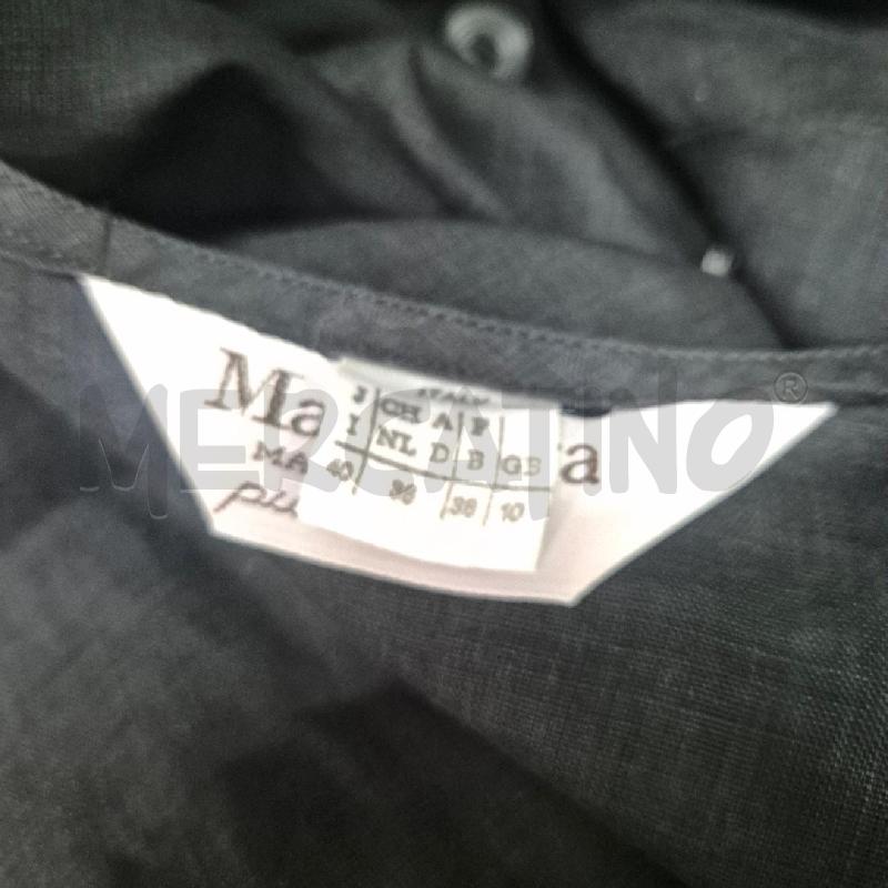 ABITO DONNA MAXMARA NERO PURO LINO 5 BOTTONI LATERALI | Mercatino dell'Usato Cervia 5