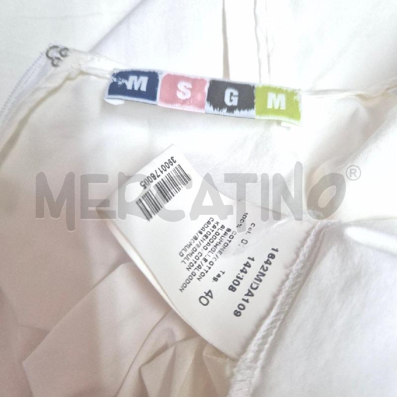 ABITO DONNA MSGM BIANCO FIOCCO DAVANTI | Mercatino dell'Usato Cervia 5