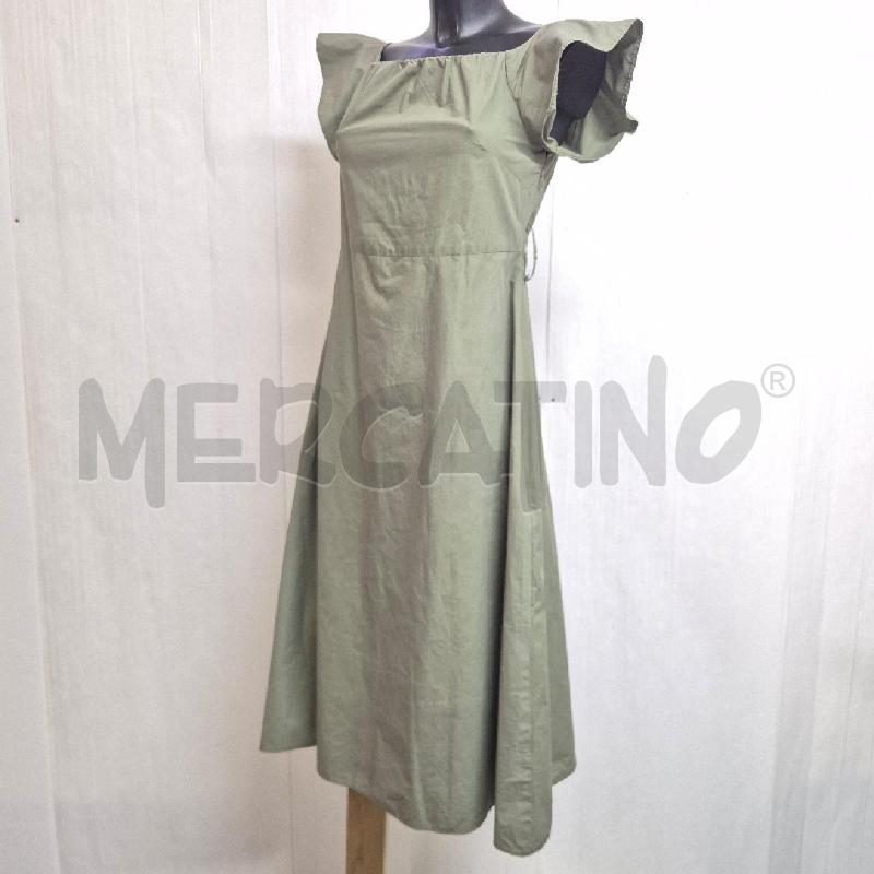 ABITO DONNA OMAI VERDE MILITARE MANICHE ROUCHES NO CINTURA | Mercatino dell'Usato Cervia 3