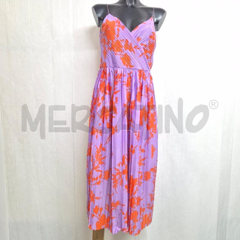 ABITO DONNA ONLY LILLA ARANCIO PLISSET | Mercatino dell'Usato Cervia 1