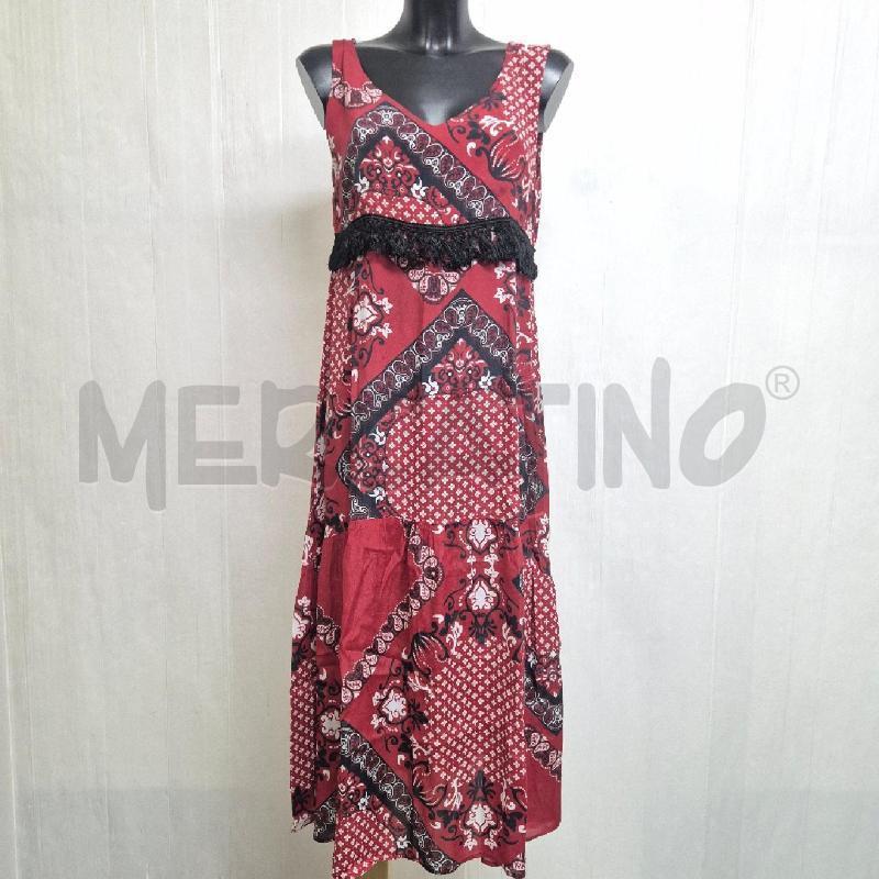 ABITO DONNA P.A.S.J.S ROSSO GRECHE BIANCHE NERECON FRANGE | Mercatino dell'Usato Cervia 1