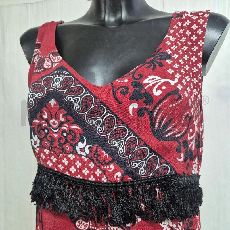 ABITO DONNA P.A.S.J.S ROSSO GRECHE BIANCHE NERECON FRANGE | Mercatino dell'Usato Cervia 2