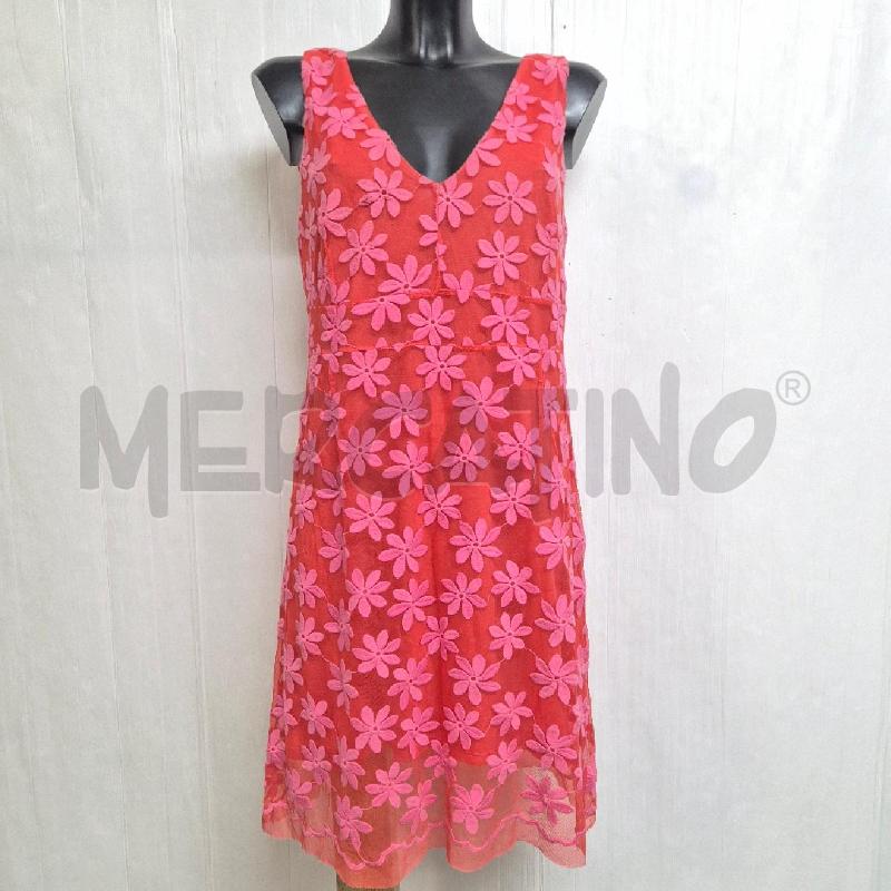 ABITO DONNA PATRIZIA PEPE ARANCIONE ROSA FIORI | Mercatino dell'Usato Cervia 1