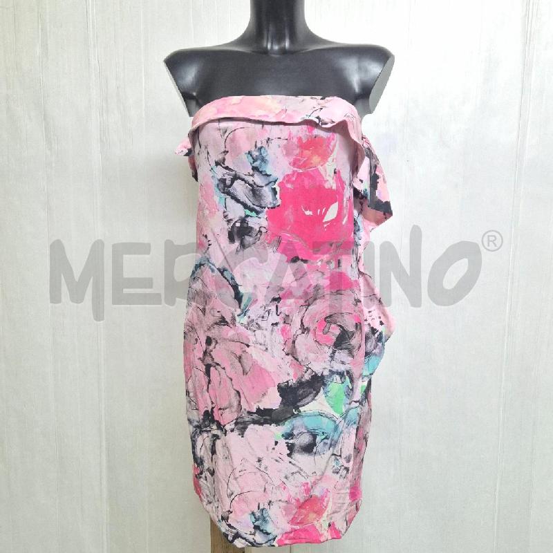 ABITO DONNA PINKO TUBINO ROSA FIORI SETA | Mercatino dell'Usato Cervia 1