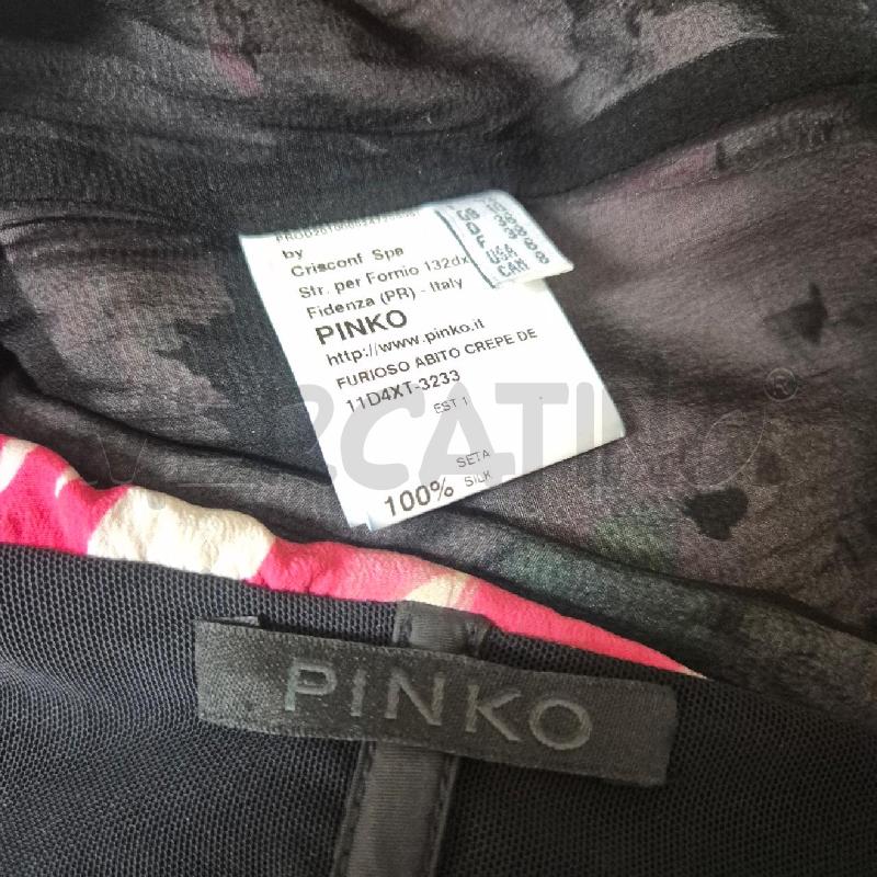 ABITO DONNA PINKO TUBINO ROSA FIORI SETA | Mercatino dell'Usato Cervia 5