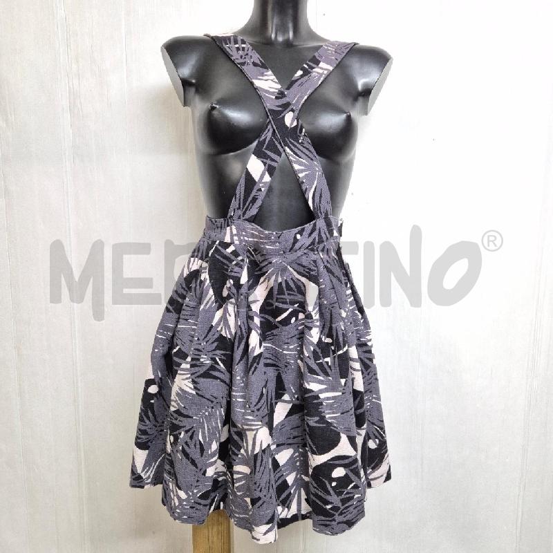 ABITO DONNA REVISE BIANCO NERO GRIGIO CON FOGLIE | Mercatino dell'Usato Cervia 1