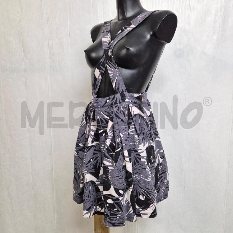 ABITO DONNA REVISE BIANCO NERO GRIGIO CON FOGLIE | Mercatino dell'Usato Cervia 3