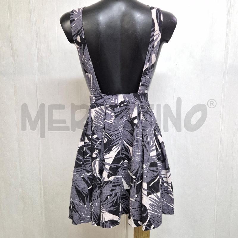 ABITO DONNA REVISE BIANCO NERO GRIGIO CON FOGLIE | Mercatino dell'Usato Cervia 4