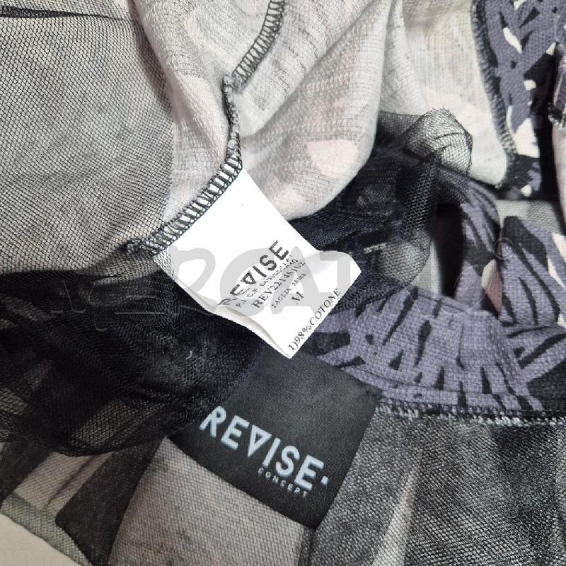 ABITO DONNA REVISE BIANCO NERO GRIGIO CON FOGLIE | Mercatino dell'Usato Cervia 5