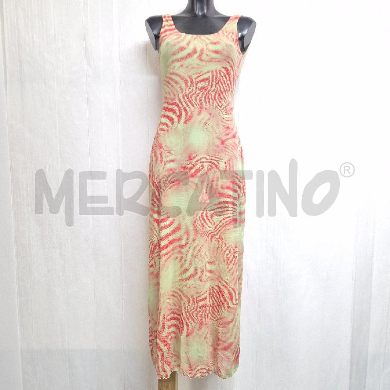 ABITO DONNA ROBERTO CAVALLI CLASS VERDE ZEBRATO FUCSIA | Mercatino dell'Usato Cervia 1