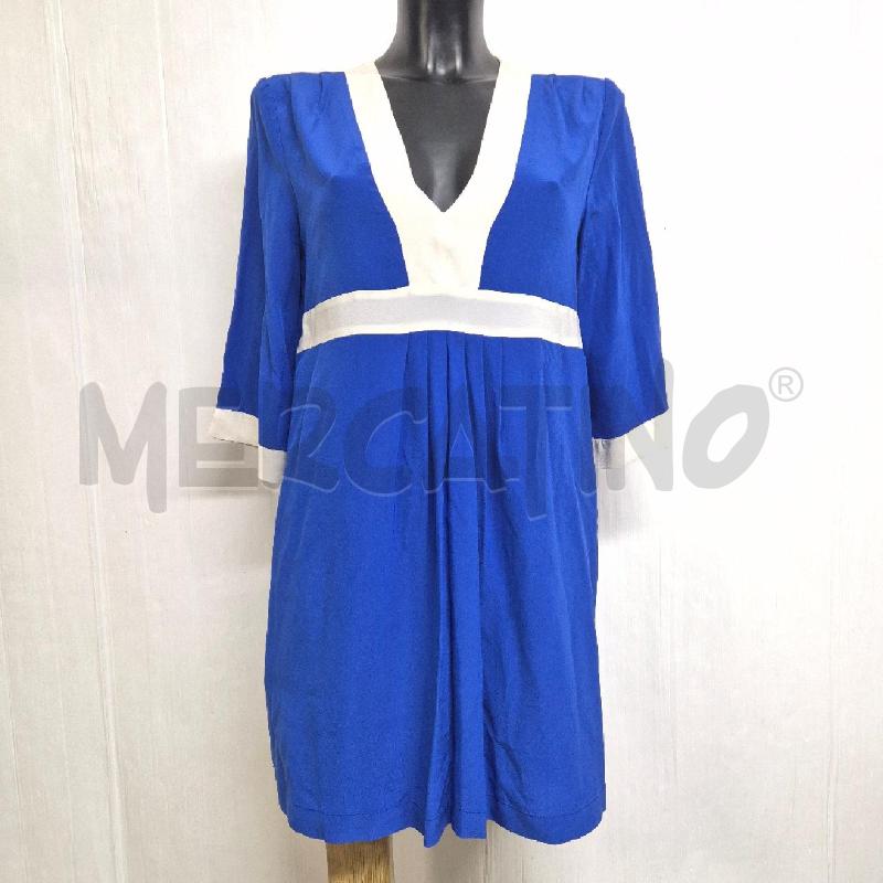 ABITO DONNA SEMICOUTURE 01 BLU ELETTRICO SETA | Mercatino dell'Usato Cervia 1