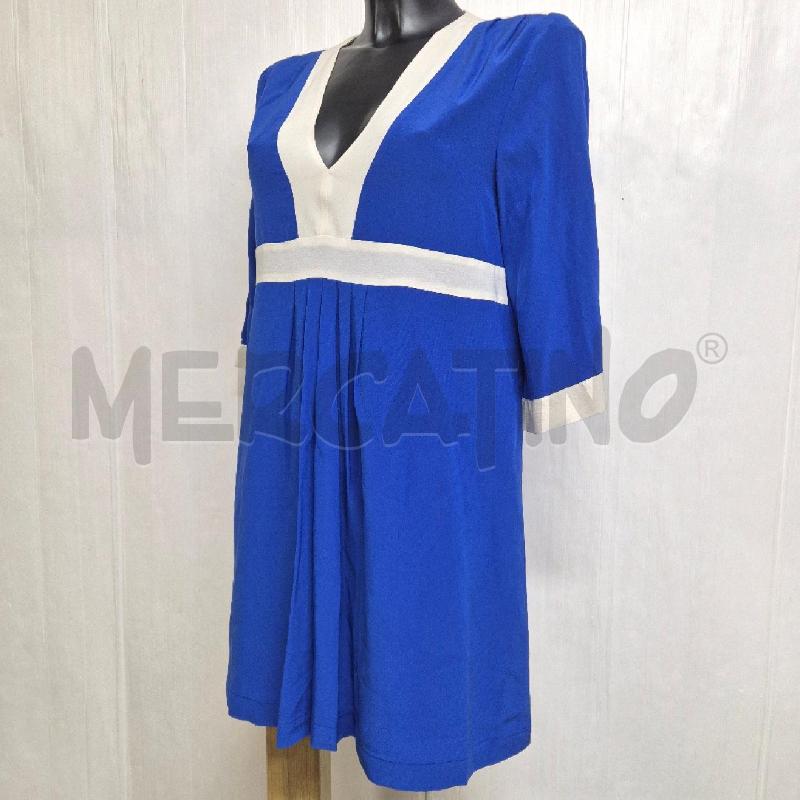 ABITO DONNA SEMICOUTURE 01 BLU ELETTRICO SETA | Mercatino dell'Usato Cervia 3