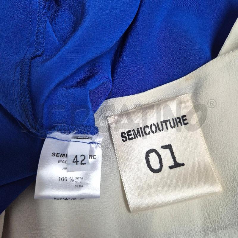 ABITO DONNA SEMICOUTURE 01 BLU ELETTRICO SETA | Mercatino dell'Usato Cervia 5