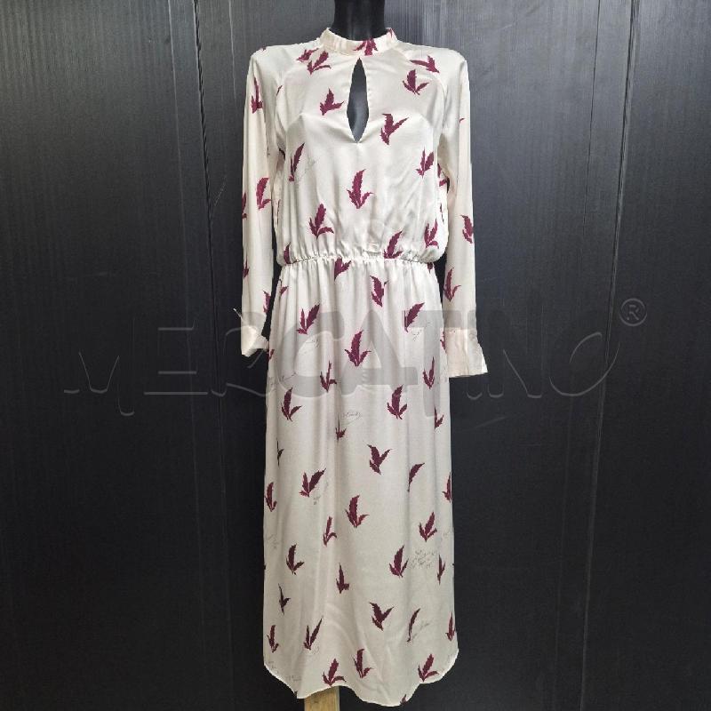 ABITO DONNA SEMICOUTURE 01 PANNA FOGLIE D'ACERO MAGENTA | Mercatino dell'Usato Cervia 1