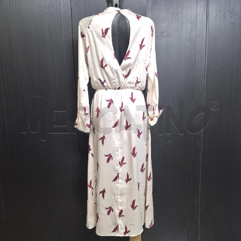 ABITO DONNA SEMICOUTURE 01 PANNA FOGLIE D'ACERO MAGENTA | Mercatino dell'Usato Cervia 3