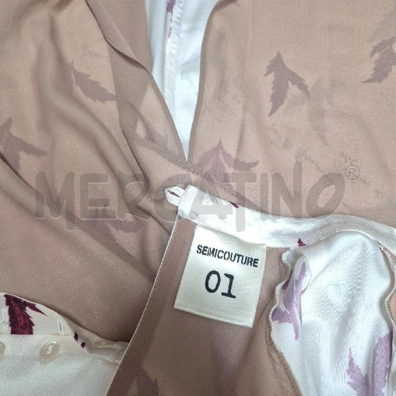 ABITO DONNA SEMICOUTURE 01 PANNA FOGLIE D'ACERO MAGENTA | Mercatino dell'Usato Cervia 5
