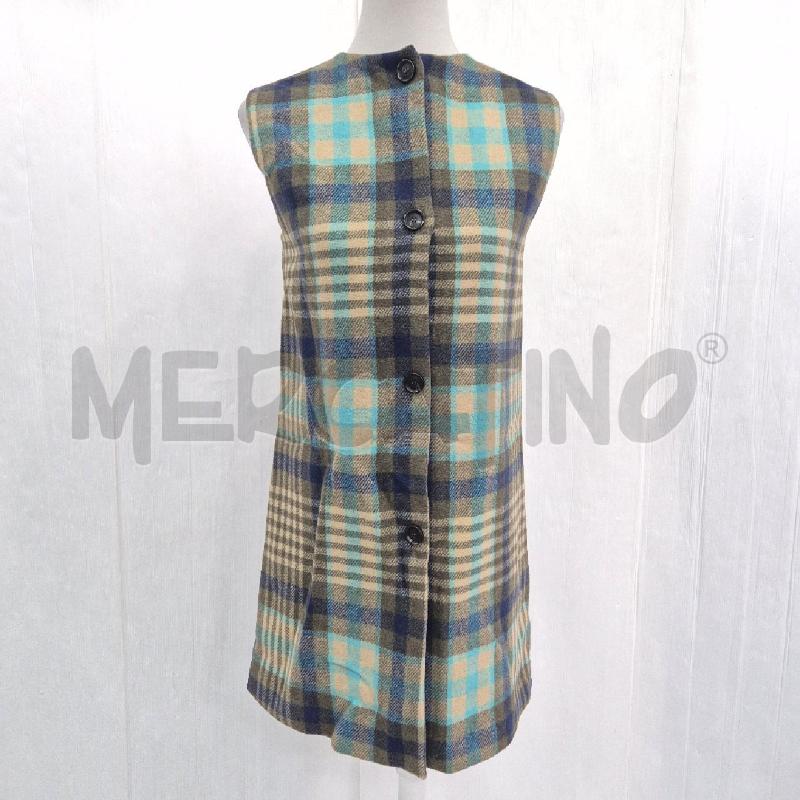 ABITO DONNA SEMICOUTURE SCOZZESE BEIGE AZZURRO BLU | Mercatino dell'Usato Cervia 1