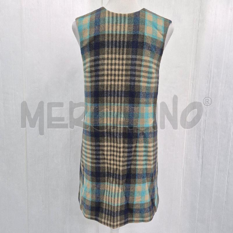 ABITO DONNA SEMICOUTURE SCOZZESE BEIGE AZZURRO BLU | Mercatino dell'Usato Cervia 3
