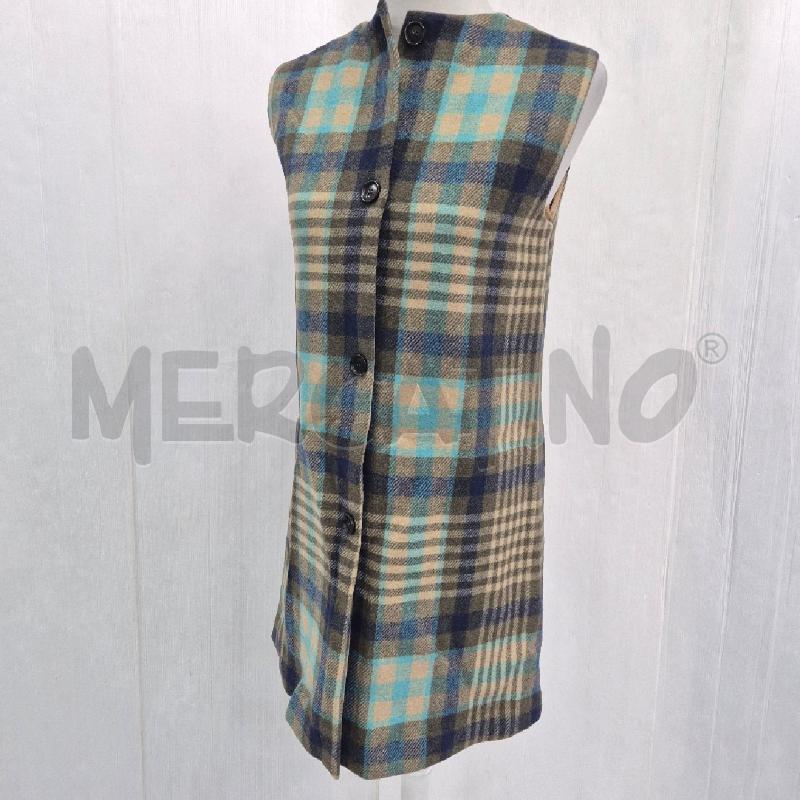 ABITO DONNA SEMICOUTURE SCOZZESE BEIGE AZZURRO BLU | Mercatino dell'Usato Cervia 4