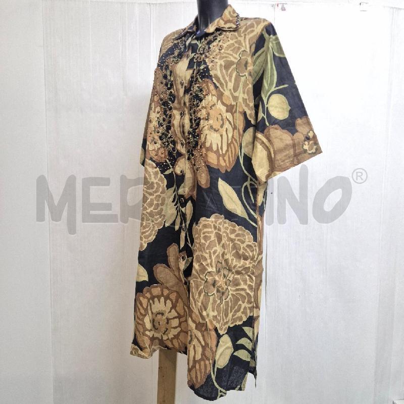 ABITO DONNA TALMA ITALY NERO FIORI BEIGE + STRASS NERI | Mercatino dell'Usato Cervia 3