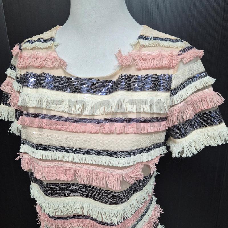 ABITO DONNA TWENTY EASY KAOS PANNA COLOR FRANGE PAILLETTES | Mercatino dell'Usato Cervia 2